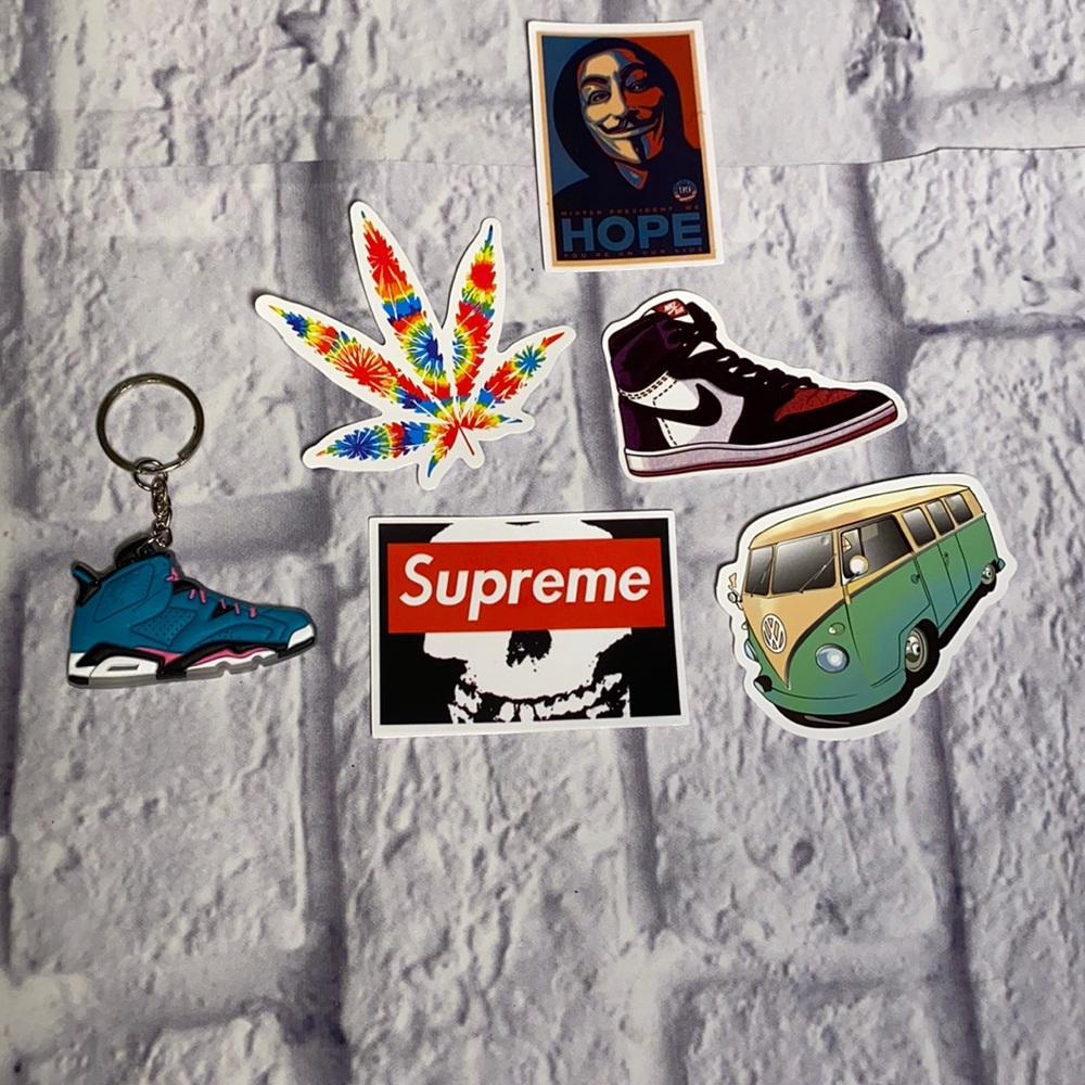 Jordan Keychain and Sticker Bundle